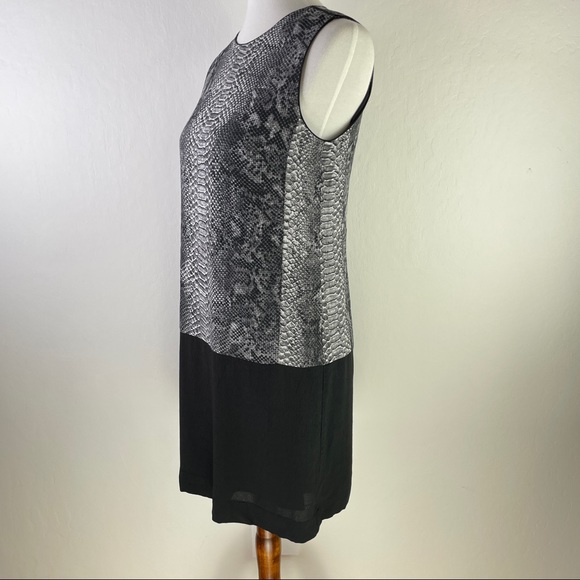 Rebecca Taylor Sleeveless Blocked Snake Skin Dress - Picture 3 of 9